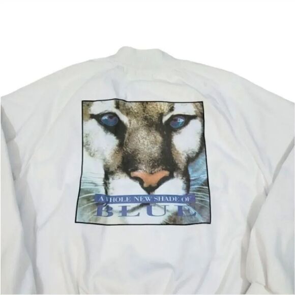 Vintage 80's IBM Paul Rand Design Employee Snap Down Bomber Jacket Size 2XL - Picture 11 of 11